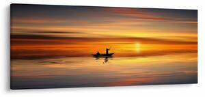 Tablou - cu barca (120x50 cm)