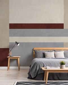 Tapet Geometrie abstractă cu blocuri de culoare burgund, gri și bej, Fototapet 3D, Fotomurale 3D Forme geometrice, w05890v2 : Uwalls.ro