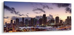 Tablou cu - metropolă cu zgârăie nori (120x50 cm)