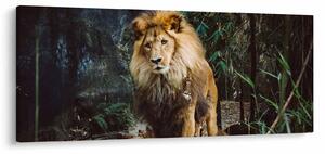 Tablou cu leu în natură (120x50 cm)