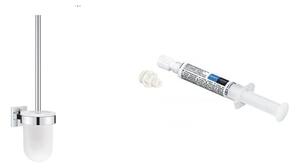Set perie de toaletă Grohe Start Cube 40977000, adeziv Grohe QuickGlue 41127000