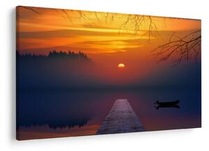 Tablou cu podul în apus de soare (90x60 cm)