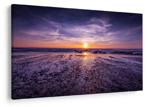 Tabloul cu plaja - apus de soare (90x60 cm)