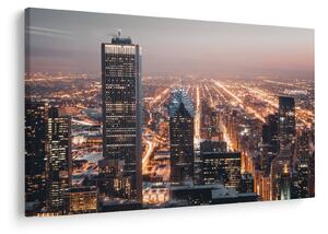 Tabloul cu metropolă luminată (90x60 cm)