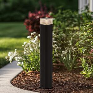 Lindby Bornă luminoasă Halvar, 50 cm, negru, IP65, GU10, reglabil, Negru, Metal, Modern