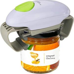 Deschizător de borcane electric Chulovs, rezistent, (alb)