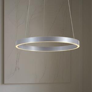 Lucande Lampă suspendată LED Yonam, Ø 60 cm, 1 bec, aluminiu, CCT, reglabil, Metalic, Camera de zi / sufragerie, Metal, Modern