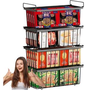 Set de 4 cosuri congelator, organizatoare cu mânere (36,3 x 17,8 x 15,2 cm)
