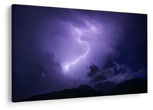 Tablou - cerul violet cu fulger (90x60 cm)