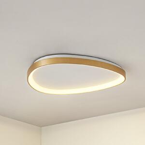 Lucande Plafonieră LED Asken, 61 cm, auriu, CCT, dimabil, reglabil, Auriu / Alamă, Camera de zi / sufragerie, Aluminiu, Modern