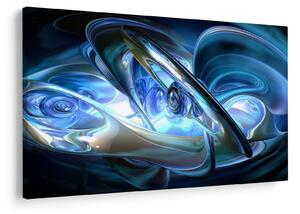 Tabloul fractalilor în albastru (90x60 cm)