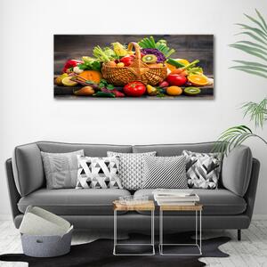 Imprimare tablou canvas Un coș de legume fructe