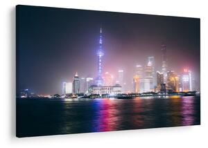 Tabloul Shangai nocturn (90x60 cm)
