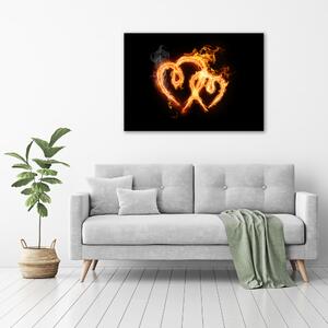 Tablou canvas inima de foc