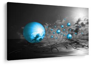 Tabloul bilelor albastru deschis (90x60 cm)