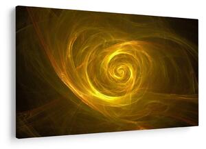 Tabloul cu spirala abstractă în galben (90x60 cm)