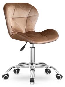 Scaun de birou AVOLA VELVET maro deschis