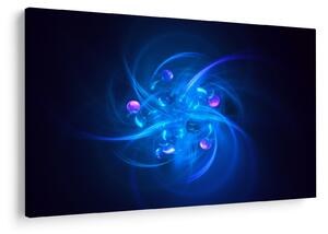 Tabloul modern cu abstracțiune albastră (90x60 cm)