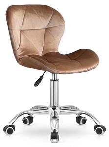 Scaun de birou AVOLA VELVET maro deschis