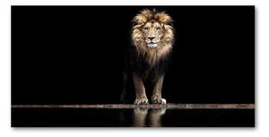 Tablou sticlă Portret de un leu