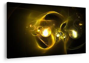 Tabloul abstract cu bile galbene (90x60 cm)