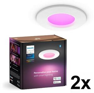 Philips - Set de 2 corpuri de iluminat LED RGBW dimabile pentru baie, încastrate Hue SLIM LED/8,3W/230V IP44