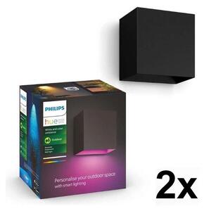 Philips - Set de 2 corpuri de iluminat exterior LED RGBW, reglabile, Hue RESONATE LED/8W/230V IP44