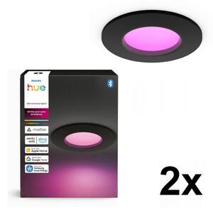 Philips - Set de 2 spoturi încastrate LED RGBW, reglabile, pentru baie Hue SLIM LED/8,3W/230V IP44