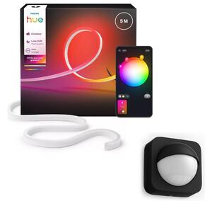 Philips - bandă LED RGBW reglabilă pentru exterior Hue NEON 5m LED/30W/230V + senzor de mișcare