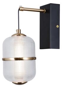 Lampă de perete LED ALANI, 6W, 230V, 3000K, negru/auriu - ITALUX WL-34375-1-BK