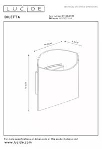 Lucide 09240/01/30 - Aplică de perete DILETTA 1xG9/40W/230V neagră