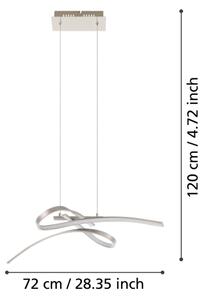 Eglo 32853 - Lustră LED suspendată pe cablu SYMPHONIE LED/18,9W/230V