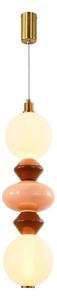 Pendul LED pe cablu FLORES LED/15W/230V, auriu/portocaliu/maro