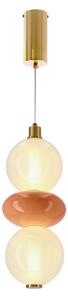 Lustră LED pe cablu FLORES LED/12W/230V, auriu/portocaliu
