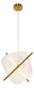 Lustră suspendată pe cablu RELAX LED/15W/230V auriu/alb