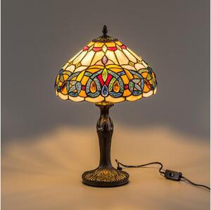 Brilagi - Lampă de masă Tiffany LUISA, abajur din vitralii, 1xE27/40W/230V