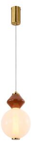 Lustră suspendată pe cablu FLORES LED/7W/230V, auriu/maro