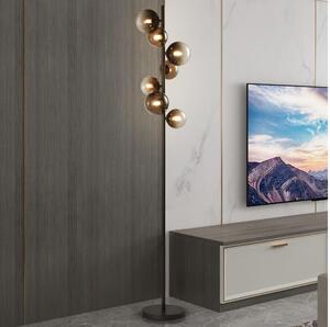 Brilagi - Lampă LED de podea MILLA 7xG9/3W/230V maro/maro fumuriu