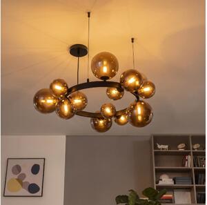 Brilagi - Lustră LED suspendată cu cablu MILLA 15xG9/3W/230V maro/maro fumuriu