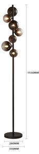 Brilagi - Lampă LED de podea MILLA 7xG9/3W/230V maro/maro fumuriu