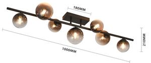 Brilagi - Candelabru LED aplicat MILLA 7xG9/3W/230V maro/maro fumuriu