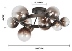 Brilagi - Lustră LED aplicată MILLA 10xG9/3W/230V maro/maro fumuriu