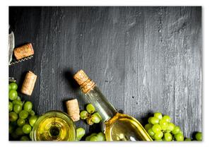 Fotografie imprimată pe sticlă Vin alb și fructe