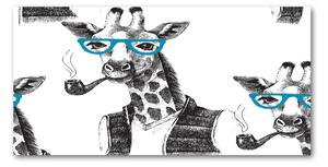 Tablou sticlă ochelari Giraffe