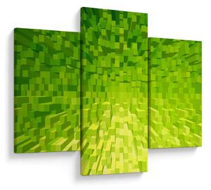 Tabloul cuburilor galbenverzui (90x60 cm)