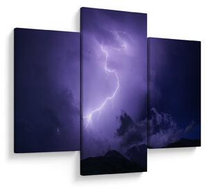 Tablou - cerul violet cu fulger (90x60 cm)