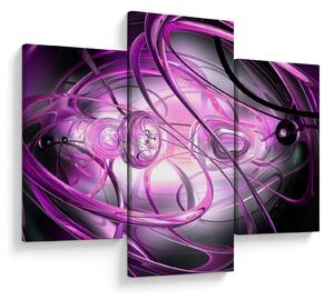 Tabloul cu abstracție frumoasă în violet (90x60 cm)