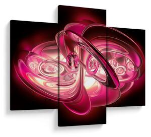 Tabloul cu fractali roz (90x60 cm)