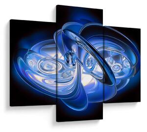 Tabloul abstract albastru (90x60 cm)