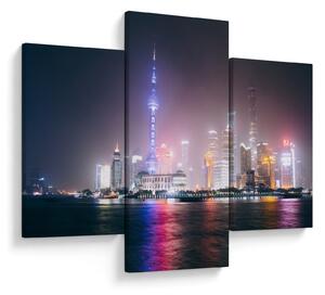Tabloul Shangai nocturn (90x60 cm)